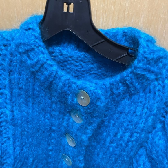 FRISSON KNITS Angora Blue Francesca Cardigan O/S - Picture 3 of 5